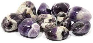 Chevron Amethyst Tumble Stone - Stone of Healing and Beauty - ST55 - The Hare and the Moon