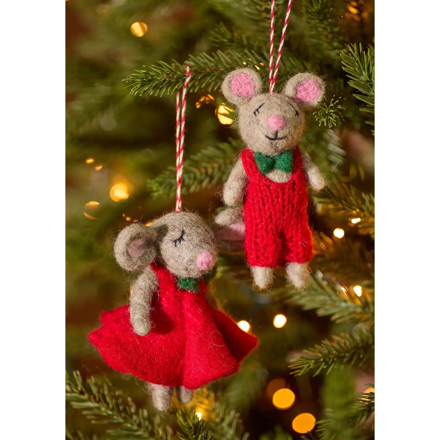 Felt So Good Christmas Decorations Felt Christmas Mice Decorations - XM120