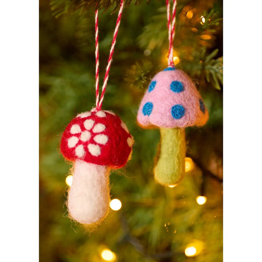 Felt So Good Christmas Decorations Felt Mushroom Decoration - XM136