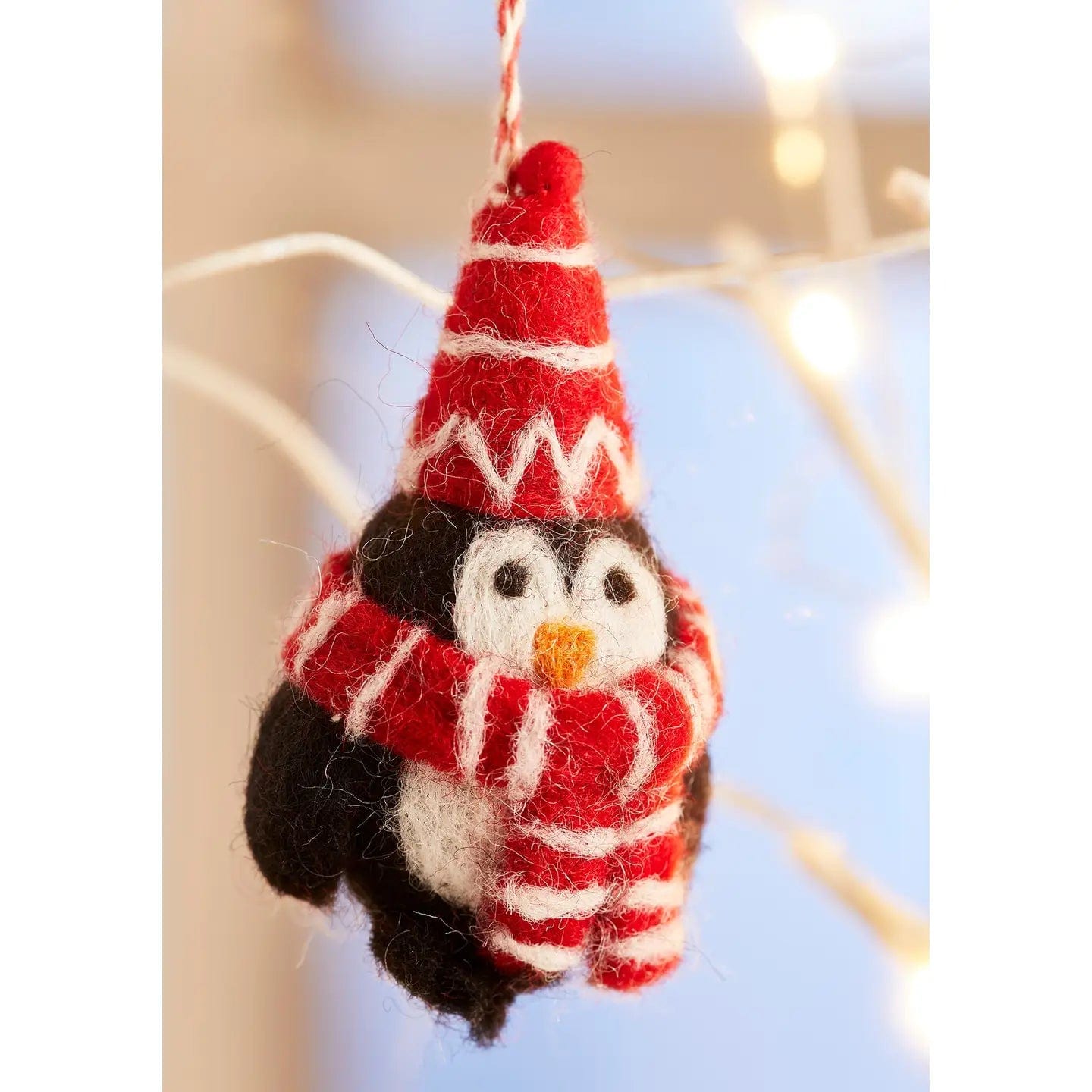 Felt So Good Christmas Decorations Felt Penguin with Stripe Hat & Scarf - XM377