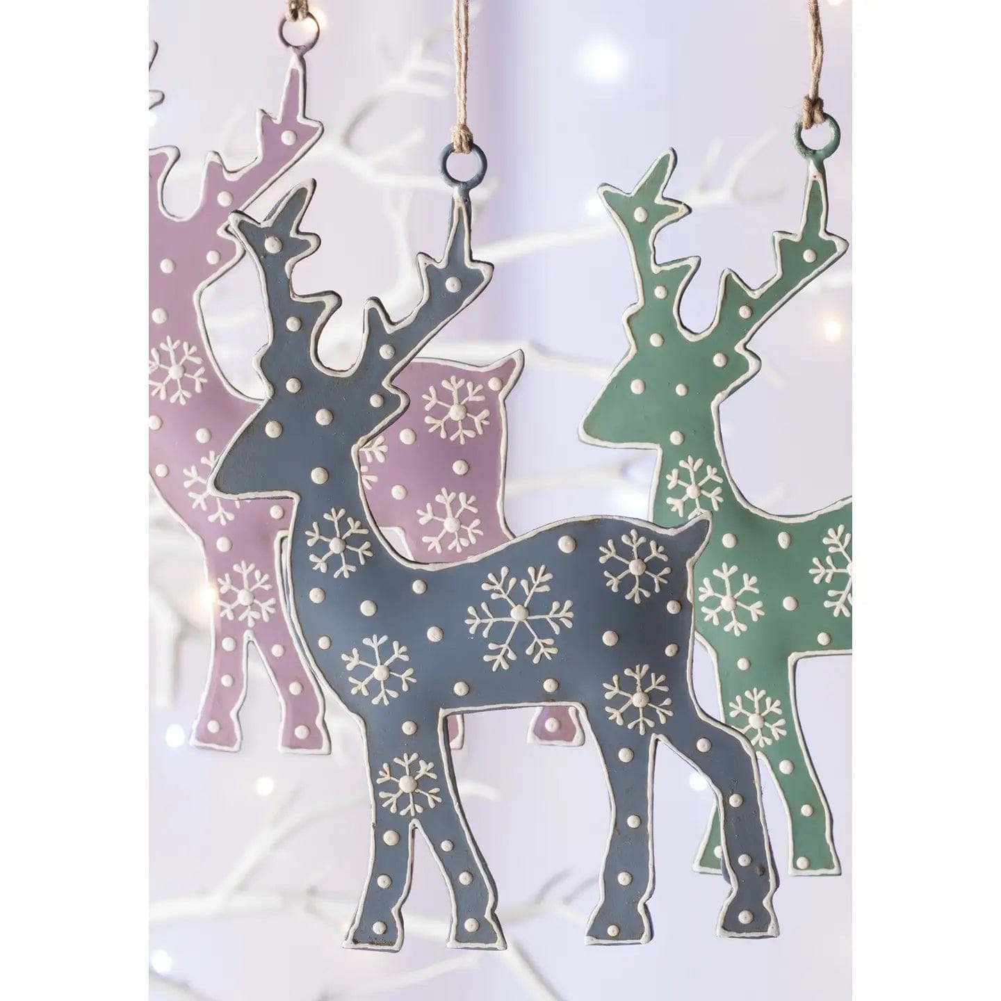 Felt So Good Christmas Decorations Hand Painted Reindeer Hanging Decoration - XM284
