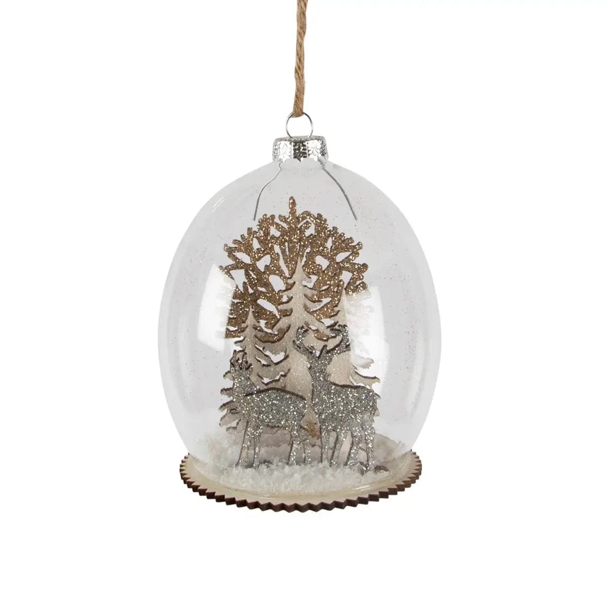 Sasse & Belle Christmas Decorations Luxe Forest Stag Dome Bauble - RIAXM006