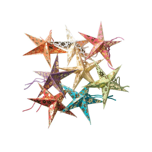 Felt So Good Christmas Decorations Mini Flower Printed Star Decorations - STAR210
