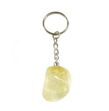Citrine Tumble Stone Keyring - Stone of Sunshine and Warmth - KR12 - The Hare and the Moon