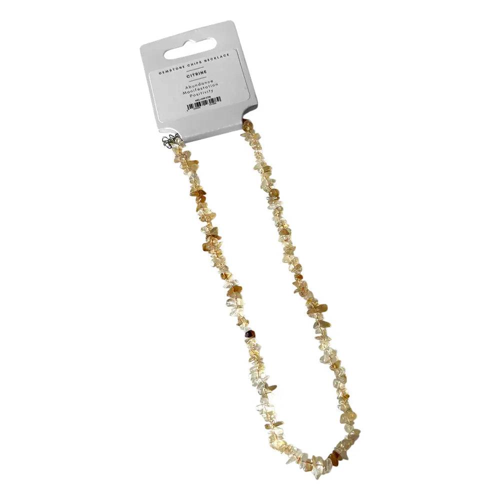 Citrine Gemstone Chips Necklace - NE61