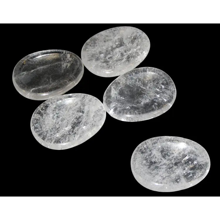 Clear Quartz Worry Stone - The Master Stone - Worry7 - The Hare and the Moon