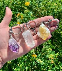 Rough Crystal Keyrings - Various Stones Available