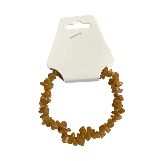 THE HARE AND THE MOON Crystals Gold Jade Chip Bracelet - The Stone of Quiet Wisdom - CP9