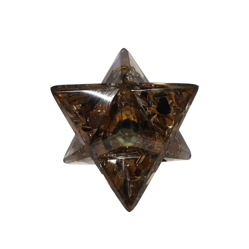 The Hare and The Moon Crystals Tiger's Eye Merkabar Star - Stone of Sociability and Practicality
