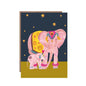 Decorative Elephant and Child Greeting Card - HCWB318 - The Hare and the Moon