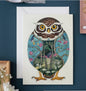 DM Cards Little Owl Greeting Card - A015