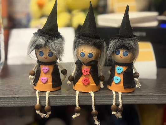 Handmade Plant Pot Witch