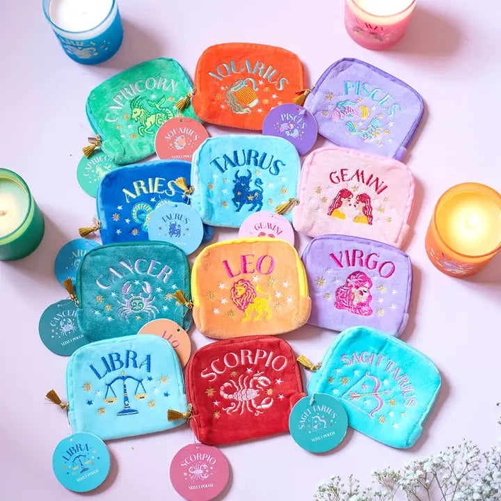 Zodiac Zest Velvet Pouches