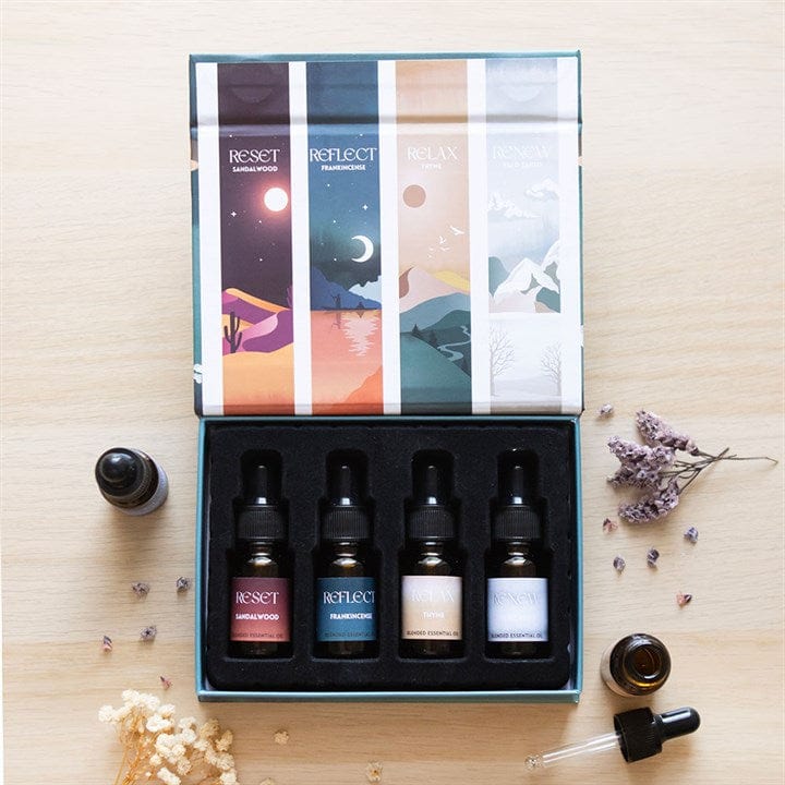 Jones Home & Gift Essential Oils & Fragrance The Meditation Collection Blended Essential Oil Set - 5056131155671