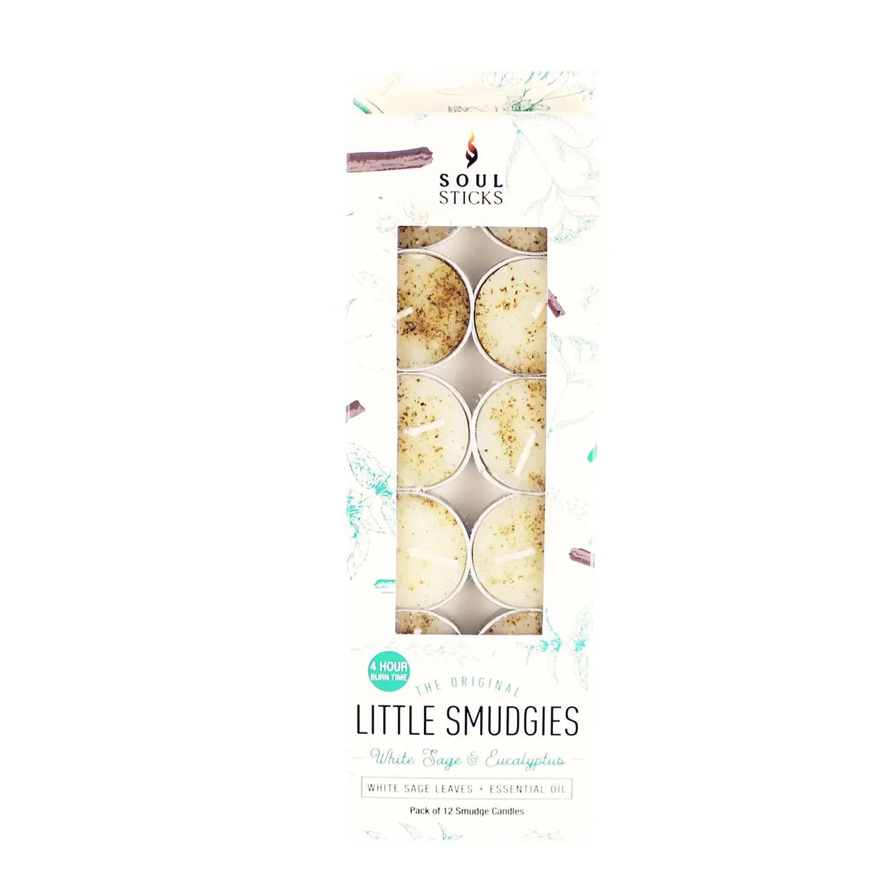 Eucalyptus Little Smudgies Smudge Candles 12 Per Pack - The Hare and the Moon