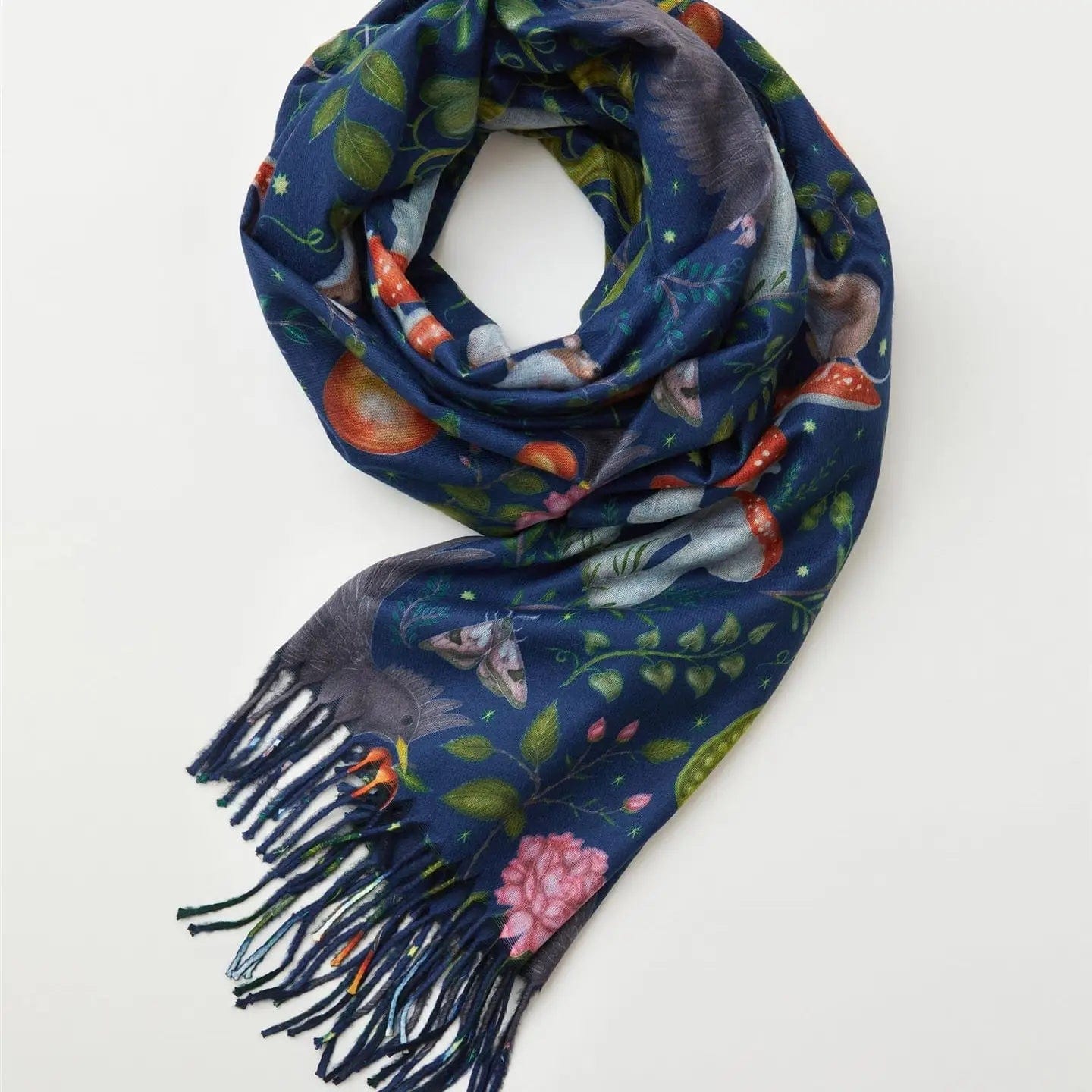 Fable Scarves & Shawls Catherine Rowe’s Into the Woods Ultra-Soft Scarf - Blue - Fable England - 49037