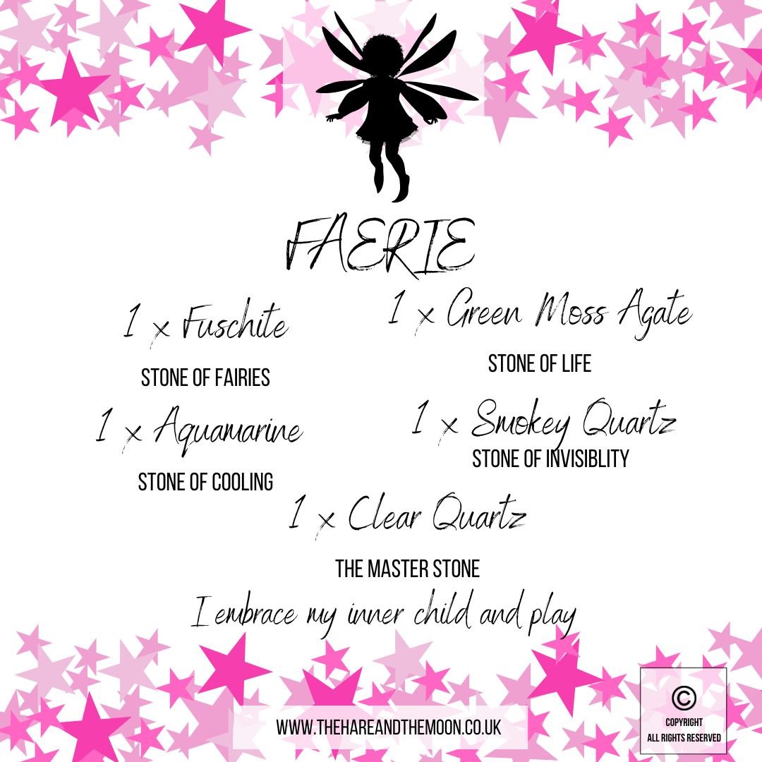 Faerie Crystal Stone Set - CSTS6 - The Hare and the Moon
