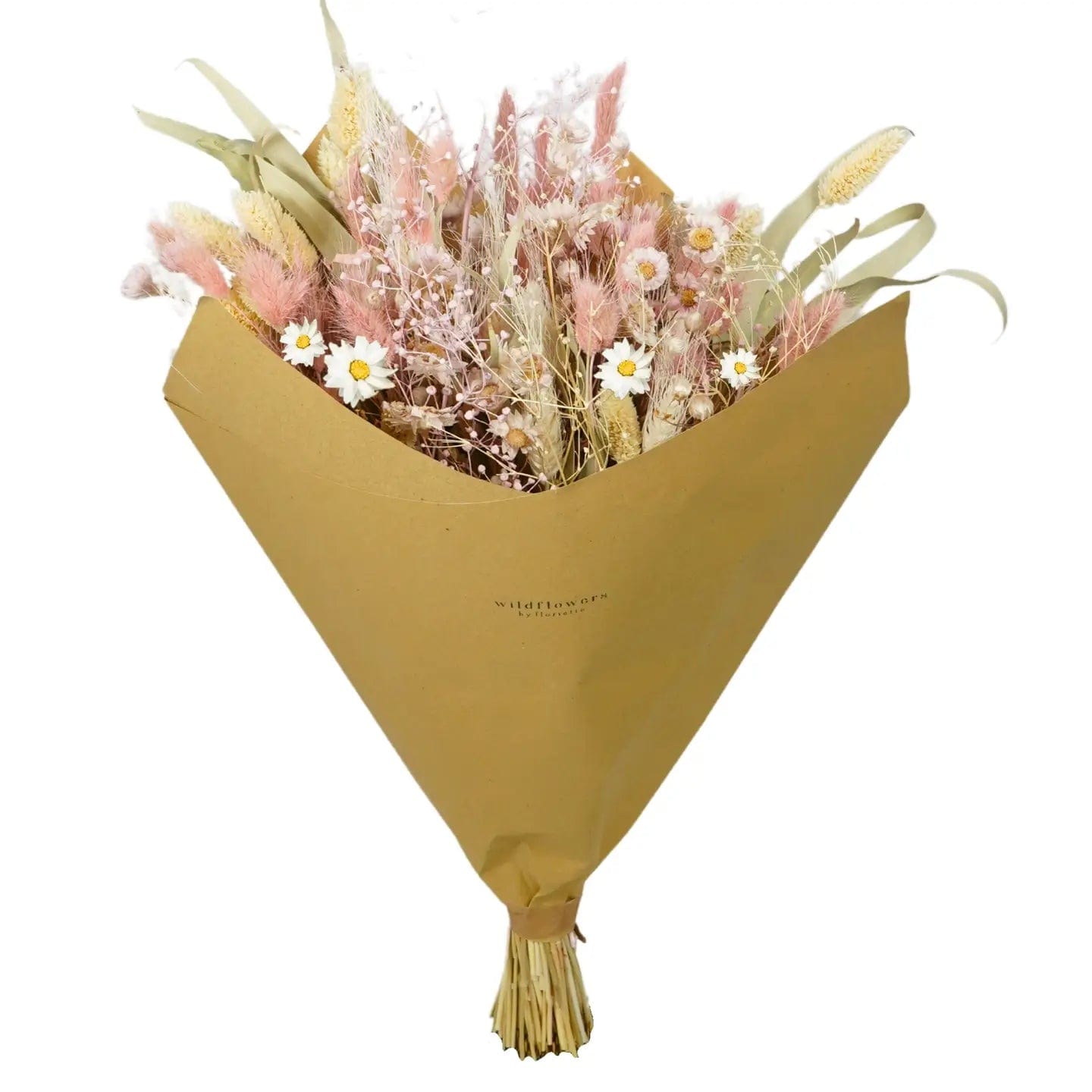 The Hare and the Moon Felt Flowers Dried Flowers - Classic Bouquet - Blush- DF48