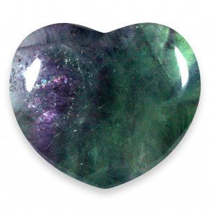 Fluorite Heart Stone - Stone of Coordination - HE76 - The Hare and the Moon