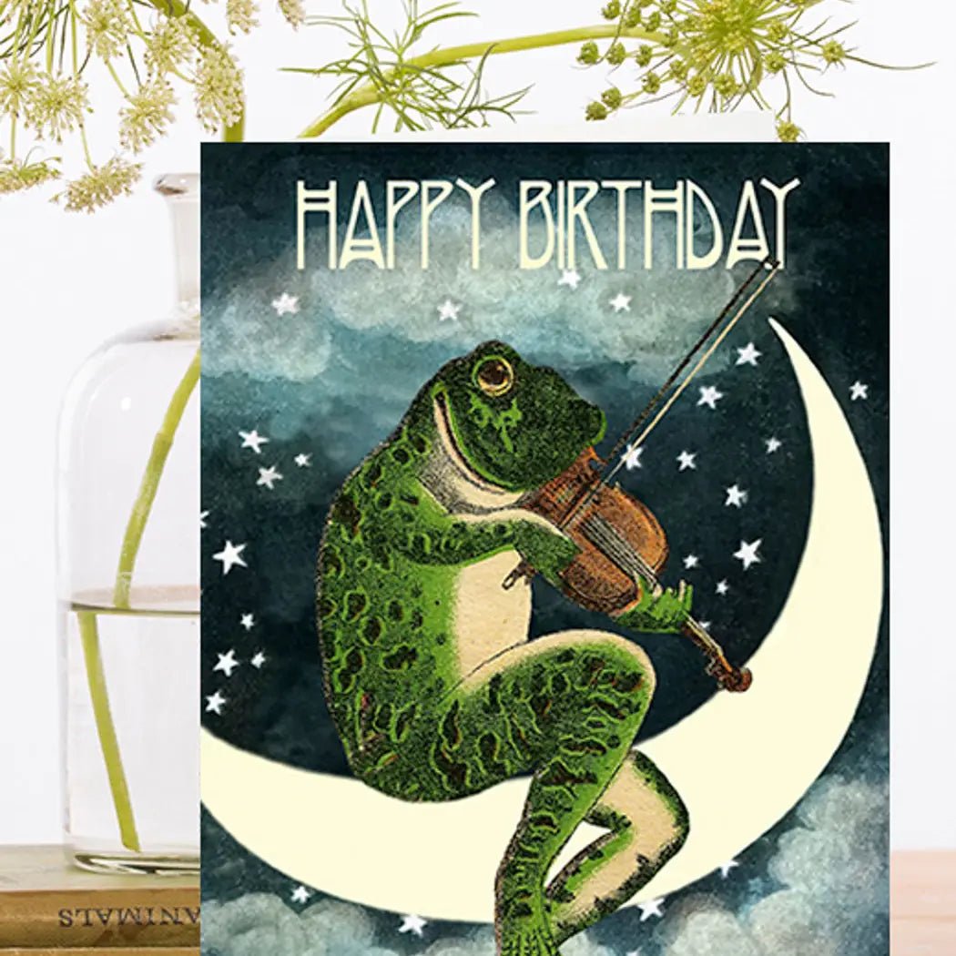 Frog Birthday Greeting Card - HB165P - The Hare and the Moon