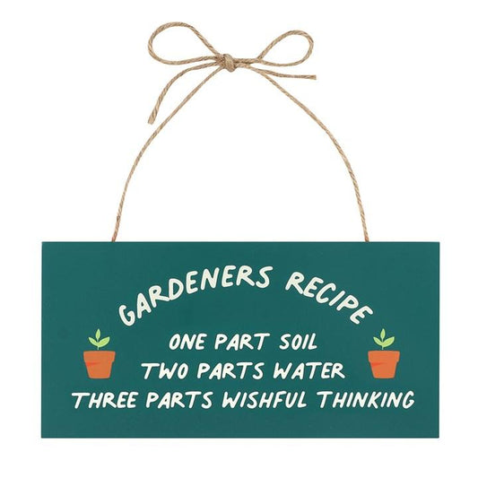 GARDENERS RECIPE HANGING SIGN - The Hare and the Moon