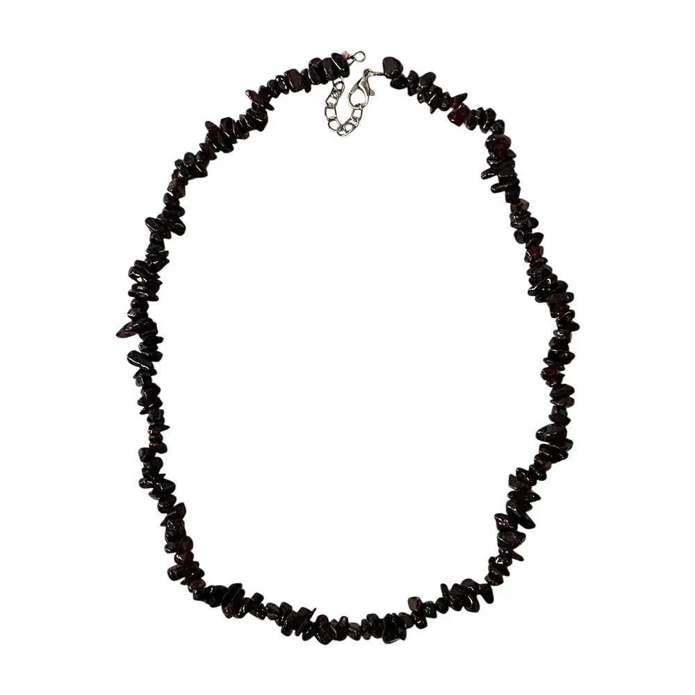 Garnet Gemstone Chips Necklace - NE65