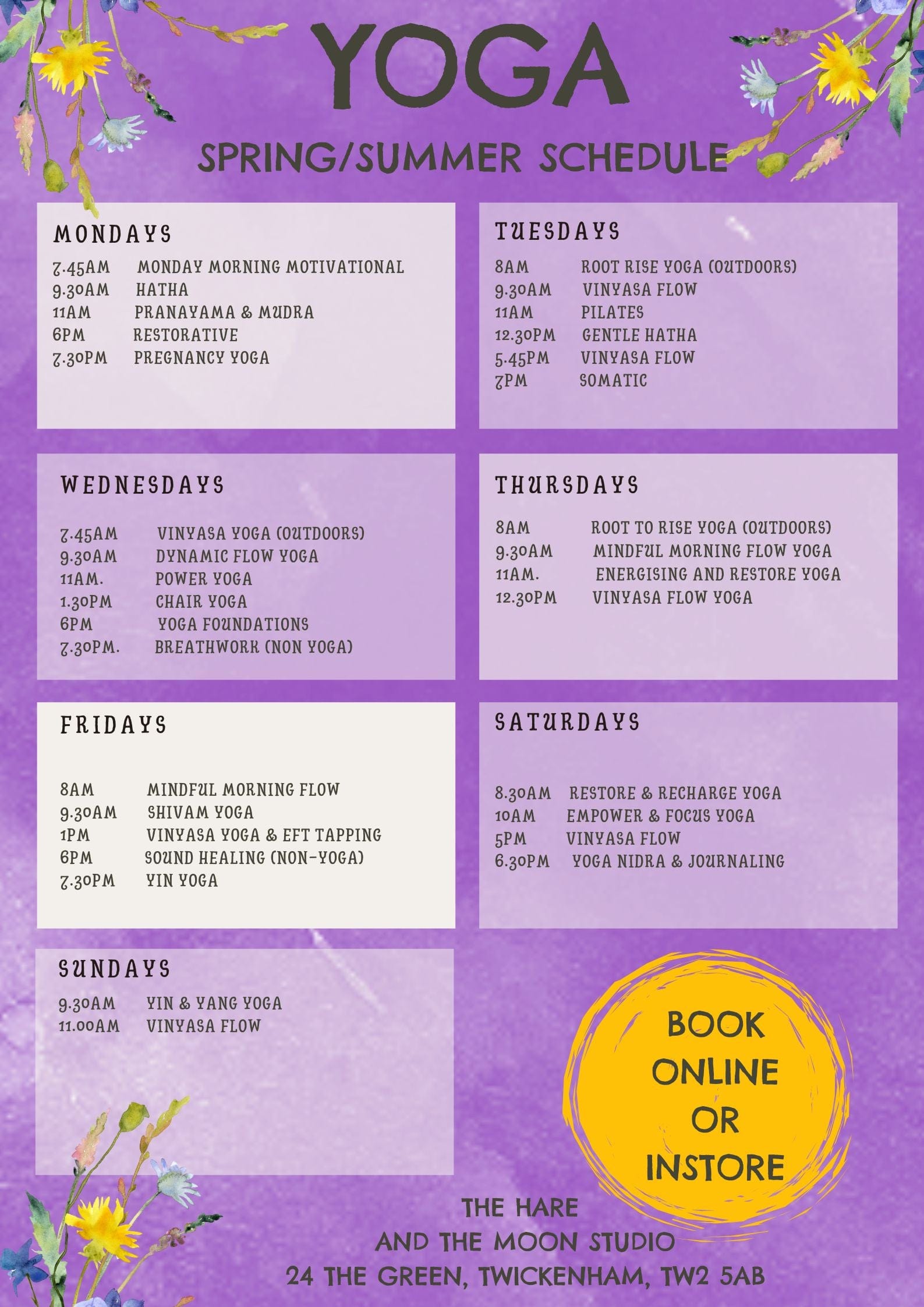 YOGA CLASSES IN TWICKENHAM AND RICHMOND
