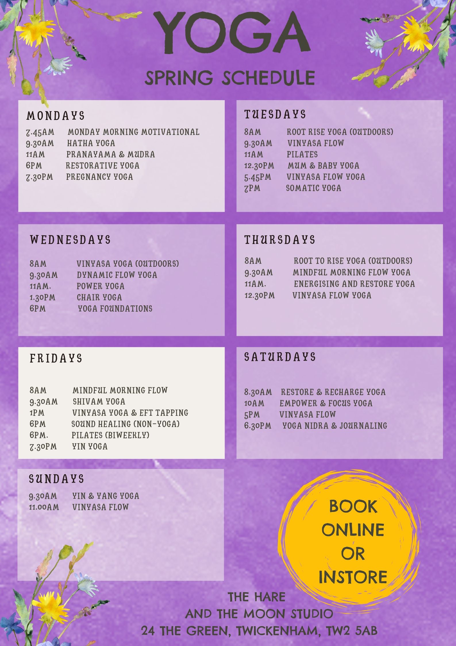 YOGA CLASSES IN TWICKENHAM AND RICHMOND