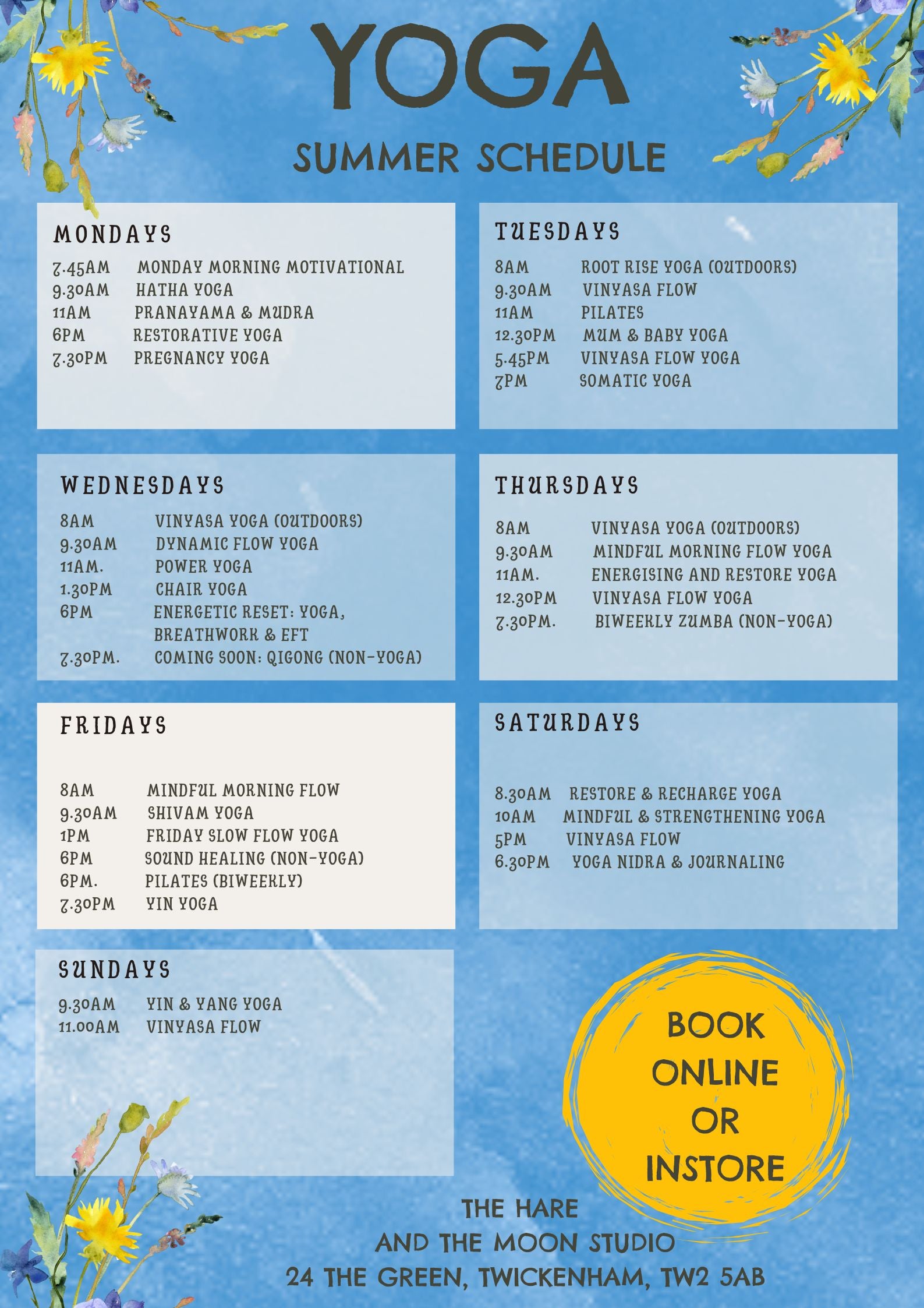YOGA CLASSES IN TWICKENHAM AND RICHMOND