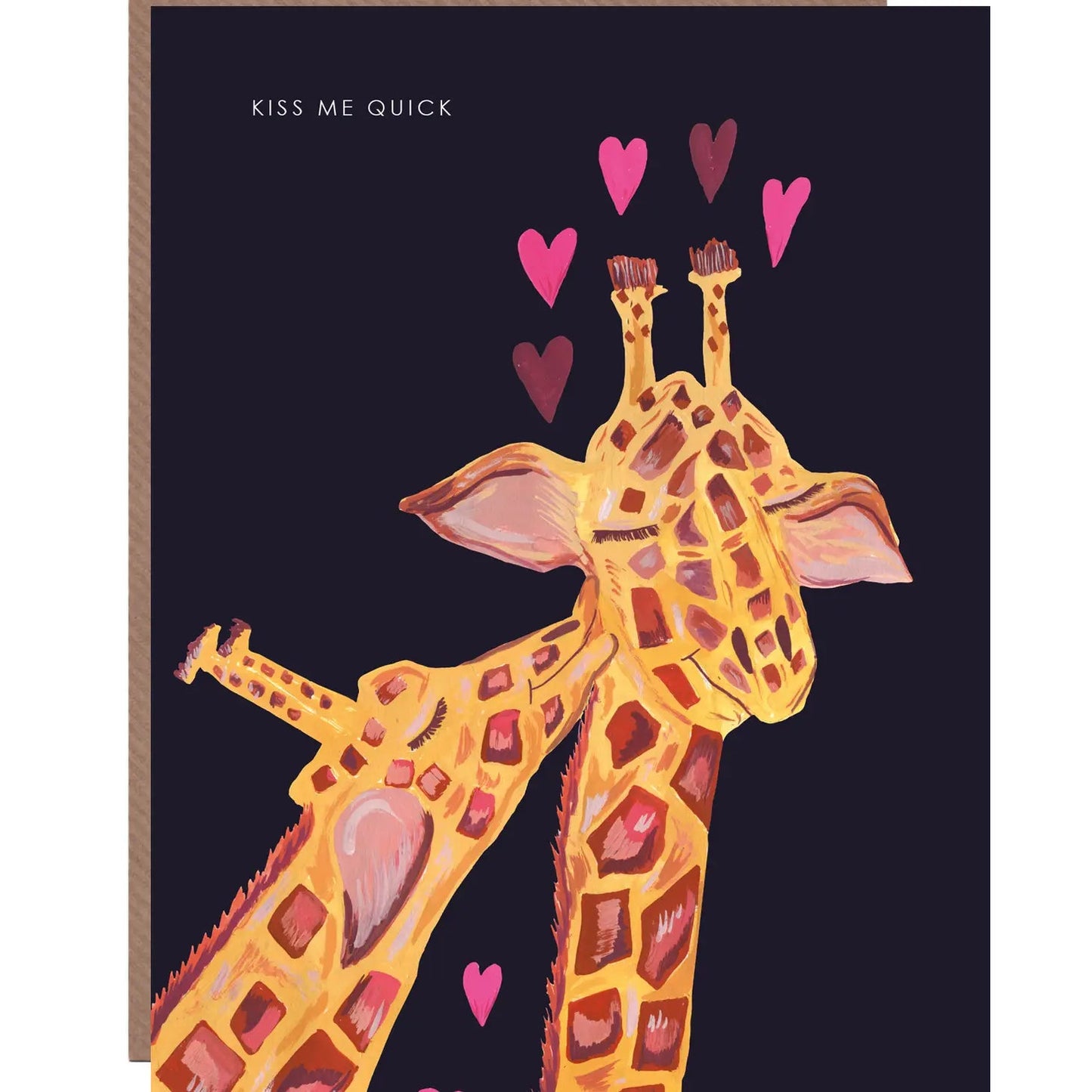 Giraffe Kiss Greeting Card - HCWB355 - The Hare and the Moon
