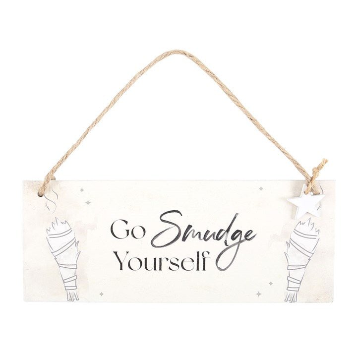 GO SMUDGE YOURSELF HANGING SIGN - The Hare and the Moon