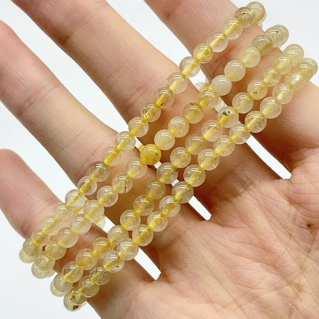 Golden Rutile Mini Bead Bracelet - MINIB4