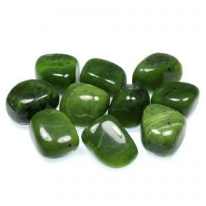 Green Jade Tumble Stone - The Stone of Luck - TS328 - The Hare and the Moon