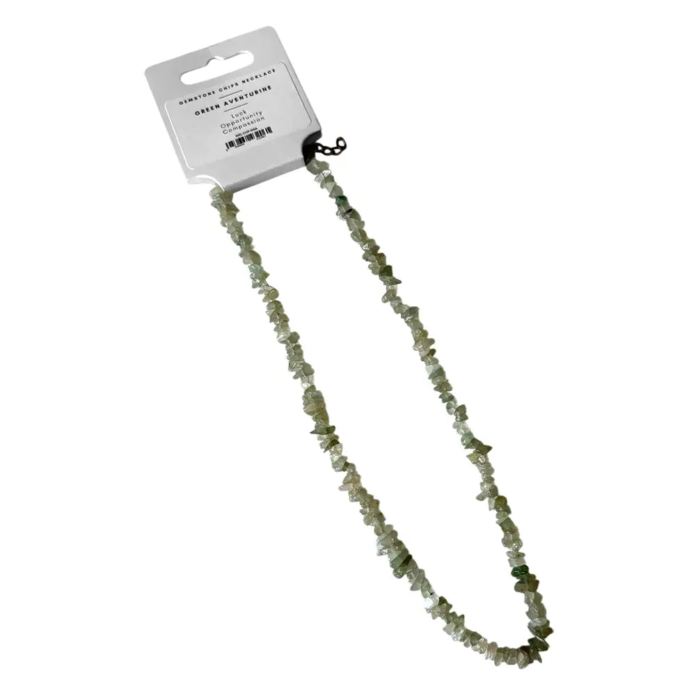 Green Aventurine Gemstone Chips Necklace - NE66