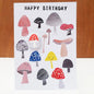 Greeting Card with Badge - Mushroom Birthday - K31 - The Hare and the Moon