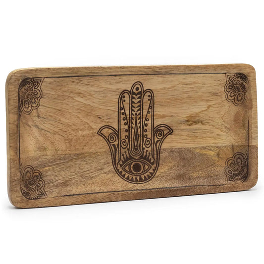 Hamsa Wooden Tray