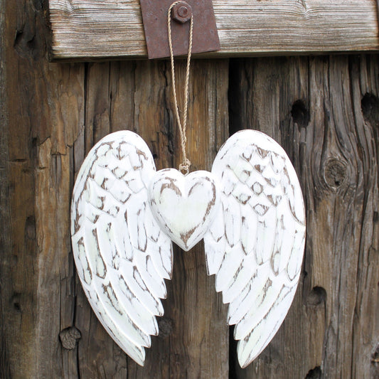 Hand Crafted Double Angel Wing & Heart - The Hare and the Moon