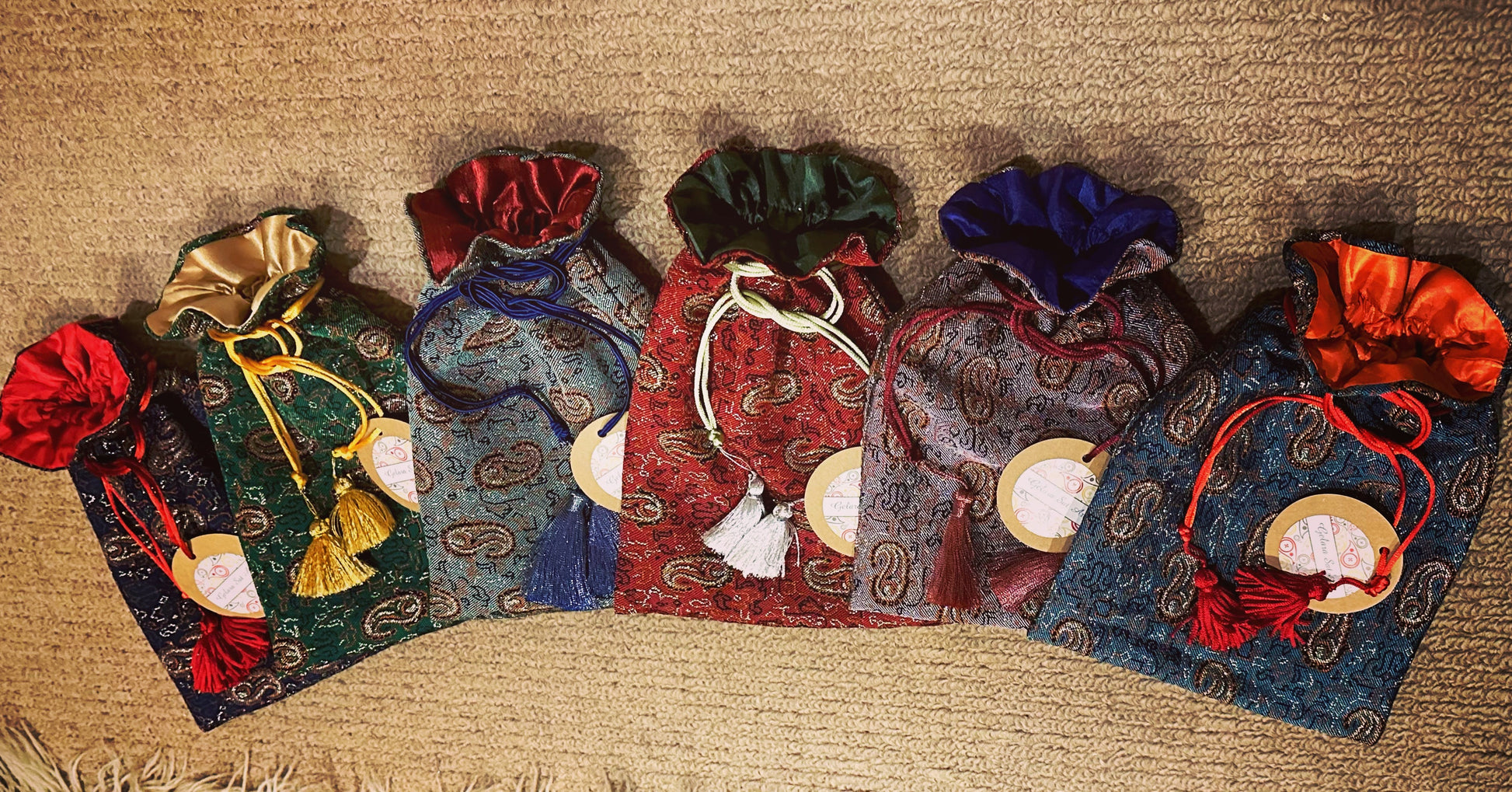 Handmade tarot Bag , tarot pouch, keepsake bag - GEL601 - The Hare and the Moon