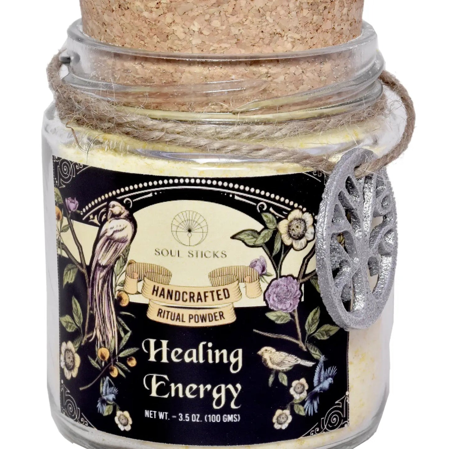 Healing Energy Ritual Spell Powder Jar - The Hare and the Moon