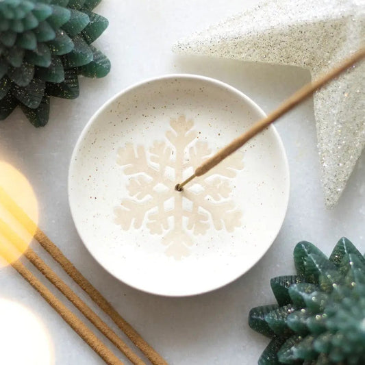 namaste Incense Winter Snowflake Christmas Incense Holder