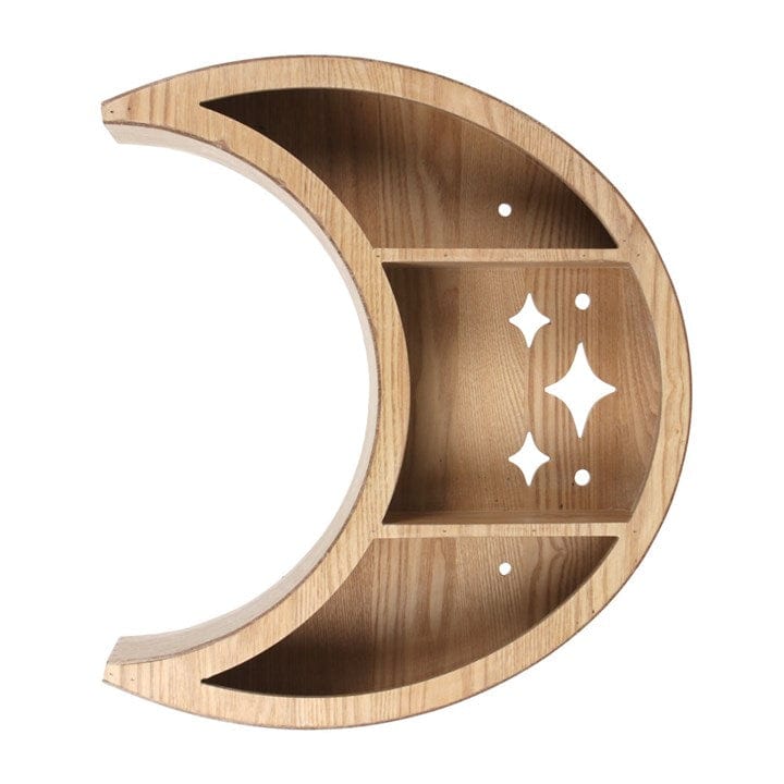 Jones Home & Gift Decor WOODEN CRESCENT MOON WALL SHELF