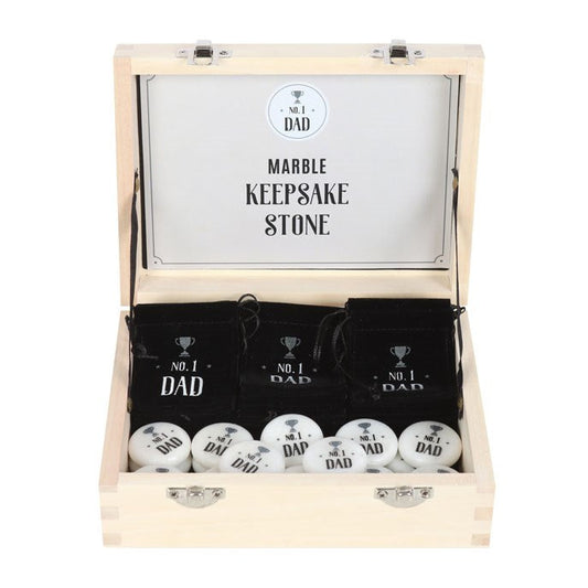 Jones Home & Gift Hanging Decorations NO. 1 DAD MARBLE KEEPSAKE STONES