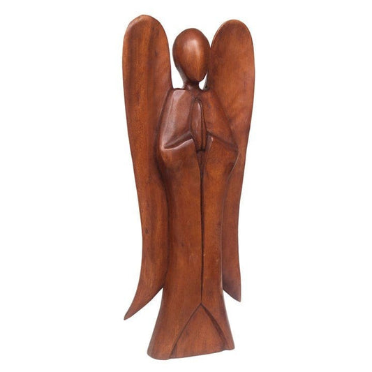 Jones Home & Gift Home Ornaments NATURAL ACACIA WOOD ANGEL