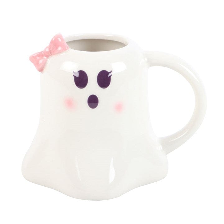 Jones Home & Gift Mugs MISS BOO GHOST SHAPED MUG WITH BOW