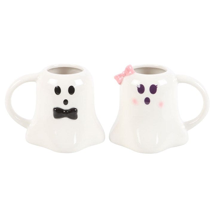Jones Home & Gift Mugs MR AND MRS BOO GHOST SHAPED MUG SET
