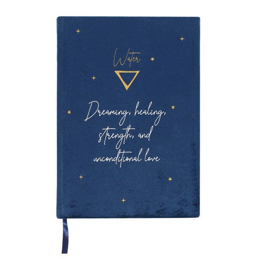 Jones Home & Gift Notebooks WATER ELEMENT VELVET A5 NOTEBOOK