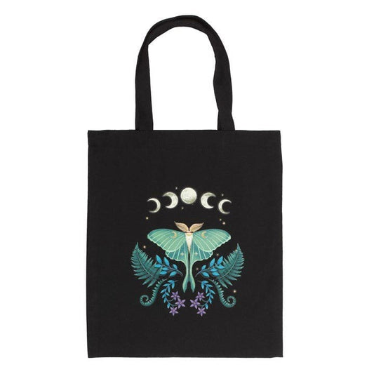 Jones Home & Gift Shopping Bags LUNA MOTH COTTON TOTE BAG