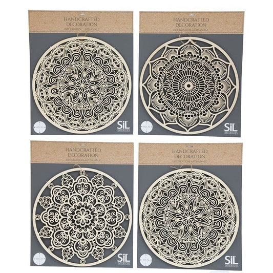 Jones Home & Gift Signs and Memoboards 40CM LASER CUT MANDALA HANGING DECORATION