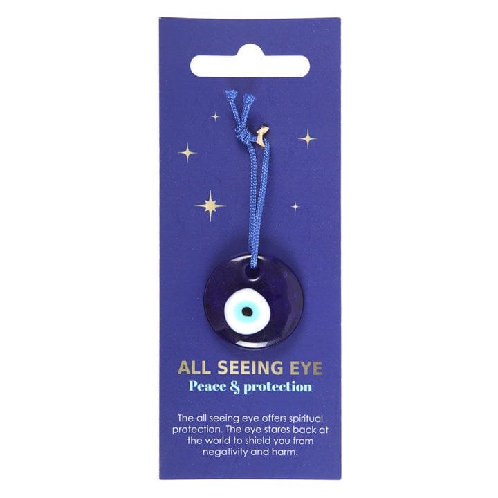 Jones Home & Gift Signs and Memoboards GLASS ALL SEEING EYE PROTECTION CHARM