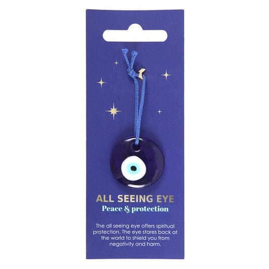 Jones Home & Gift Signs and Memoboards GLASS ALL SEEING EYE PROTECTION CHARM